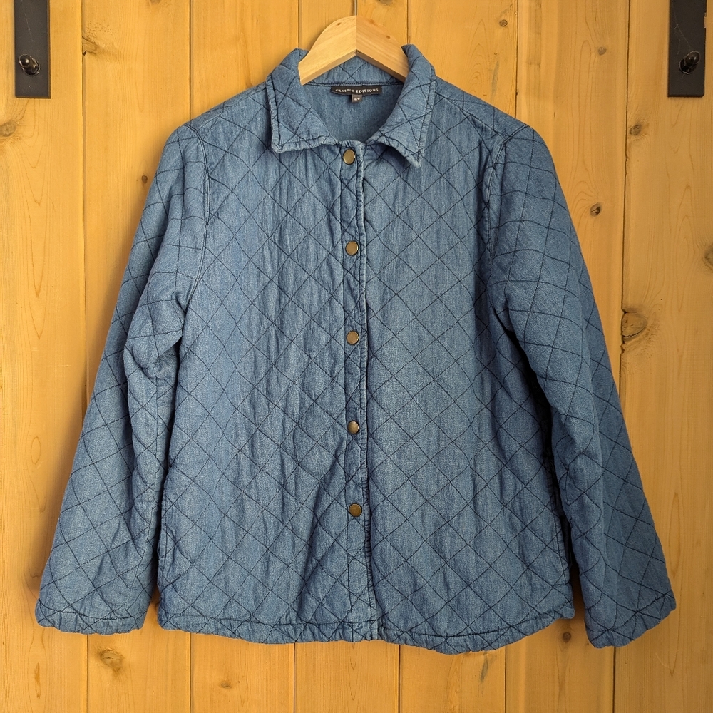 Quilted Blue Denim Chore Jacket